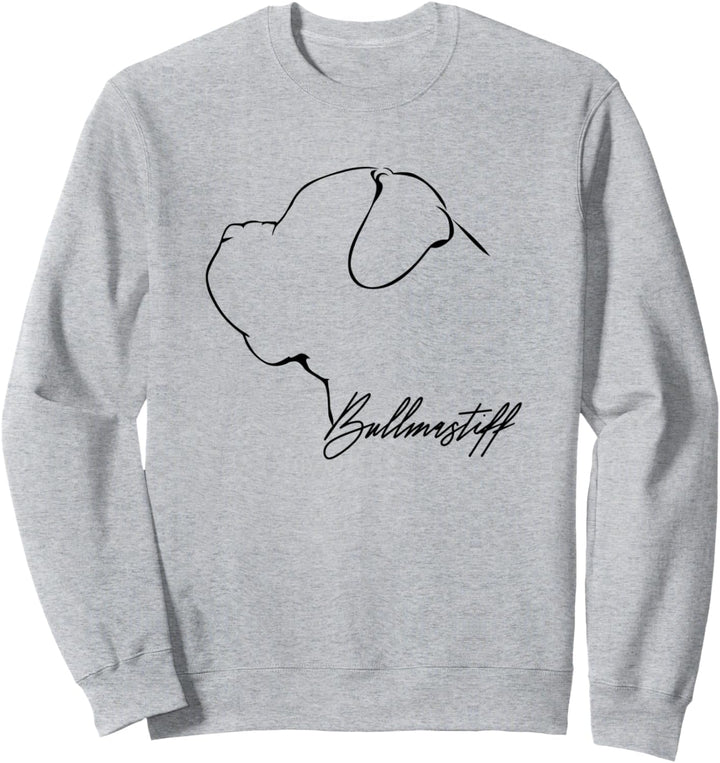 Bullmastiff Profil Hunderasse Mastiff Hund Hunde Sweatshirt