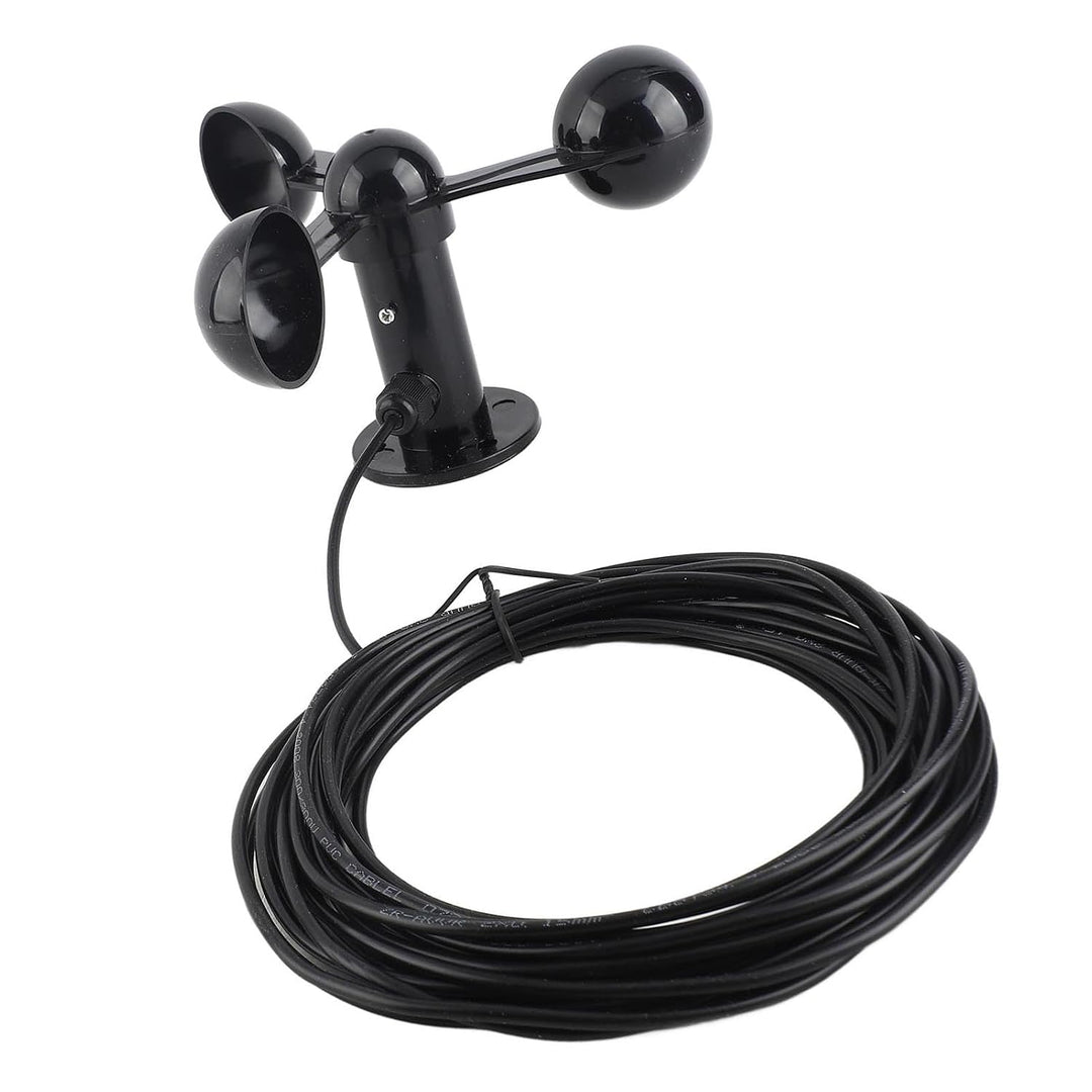 PUSOKEI Dreischalen-Anemometersensor 0-3,8 V |Windgeschwindigkeitsdetektor mit 8 M Kabel Zur Aussenü