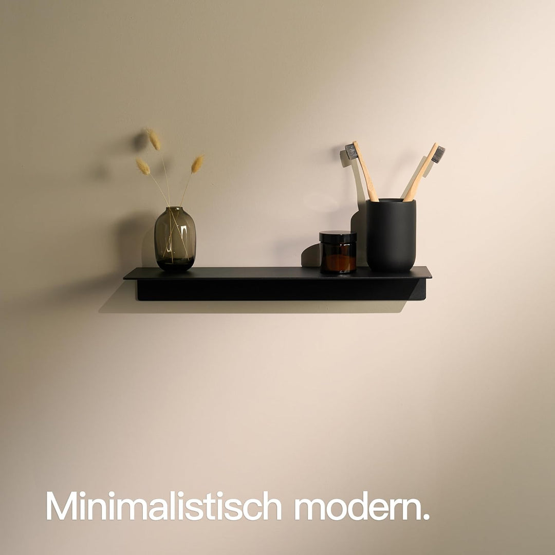 Designfabrik Hamburg Wandregal ohne Bohren | Duschregal selbstklebend | Ablage für Bad, Gästebad, Kü