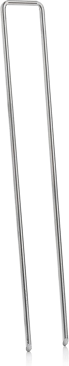 GardenMate 100 Stück Erdanker verzinkt Länge 250 mm Breite 25 mm Ø 4,1 mm Flachkopf für Harte und we