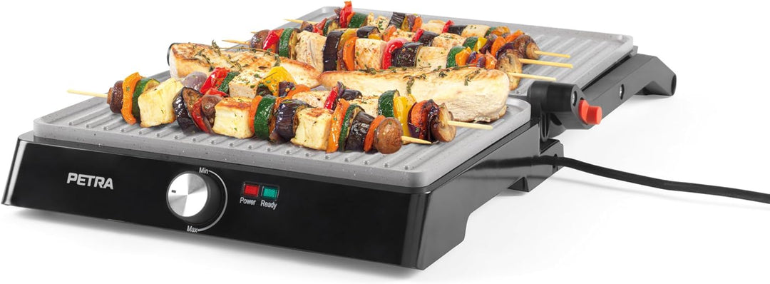 Petra PT4076VDEEU10 XL 180° Elektrogrill und Panini-Presse - Sandwichtoaster mit marblestone Antihaf