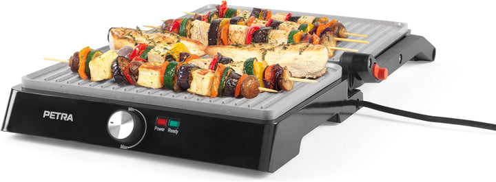 Petra PT4076VDEEU10 XL 180° Elektrogrill und Panini-Presse - Sandwichtoaster mit marblestone Antihaf