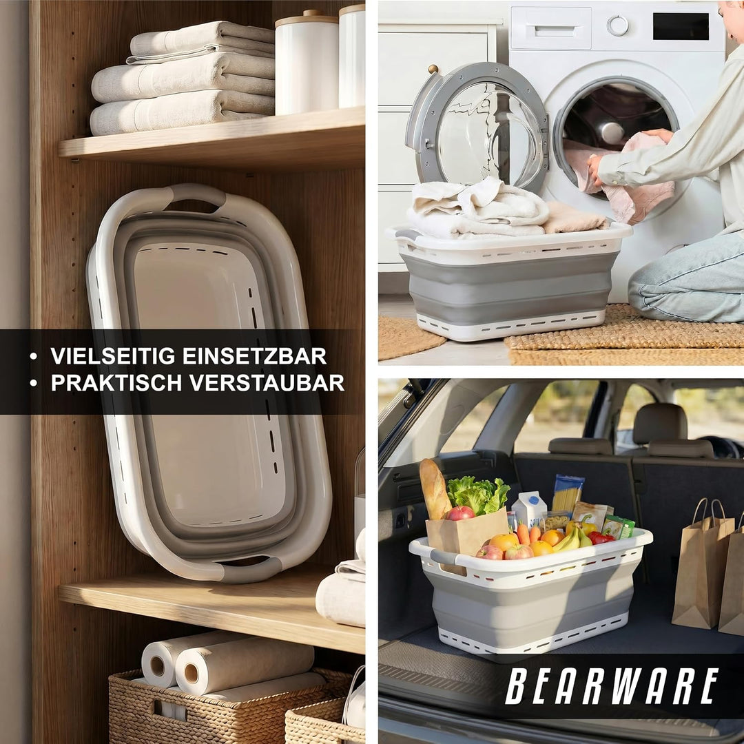 CSL - Wäschekorb faltbar - 45 Liter - platzsparend – Pop-Up-Aufbewahrungsbehälter/Organizer - Campin