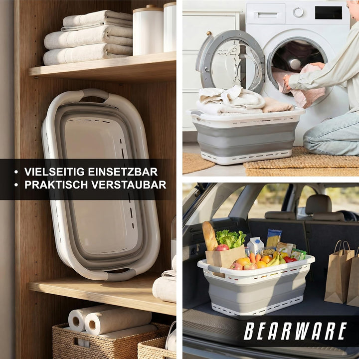 CSL - Wäschekorb faltbar - 45 Liter - platzsparend – Pop-Up-Aufbewahrungsbehälter/Organizer - Campin