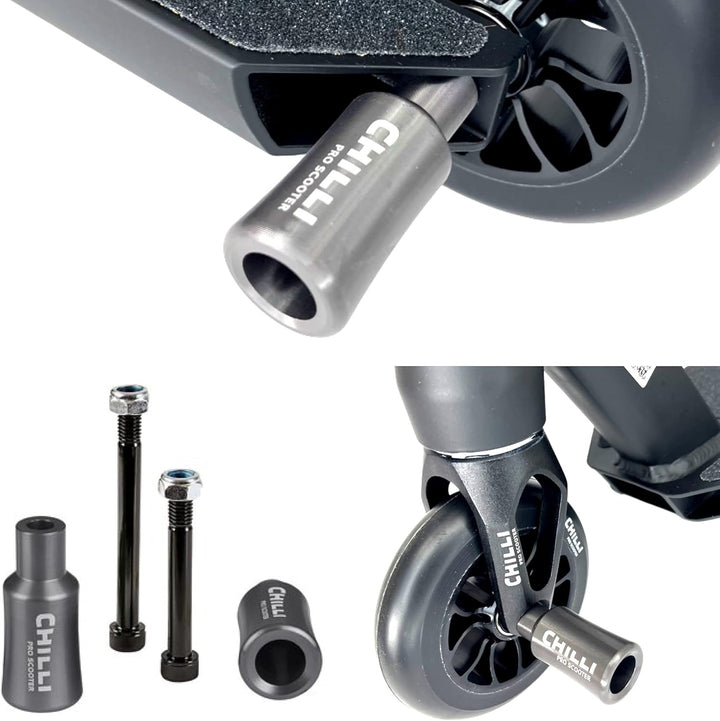 Chilli Pro Scooter Barrel Pegs Aluminium Stunt Scooter Pegs mit Achsen Park Grind Pegs Fuer Tretroll