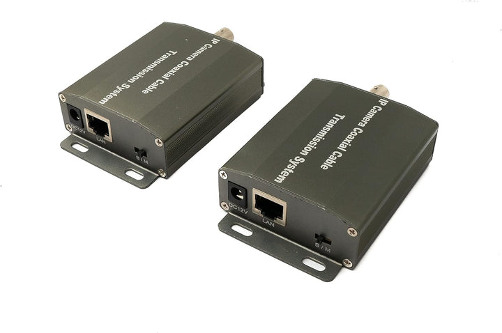 System-S UTP IP Transceiver Set LAN RJ45 zu BNC Koaxialkabel in Schwarz