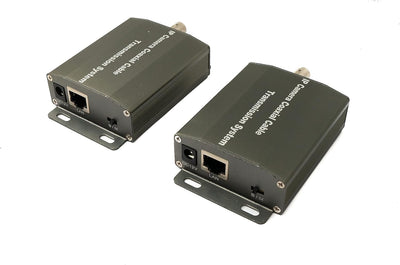 System-S UTP IP Transceiver Set LAN RJ45 zu BNC Koaxialkabel in Schwarz