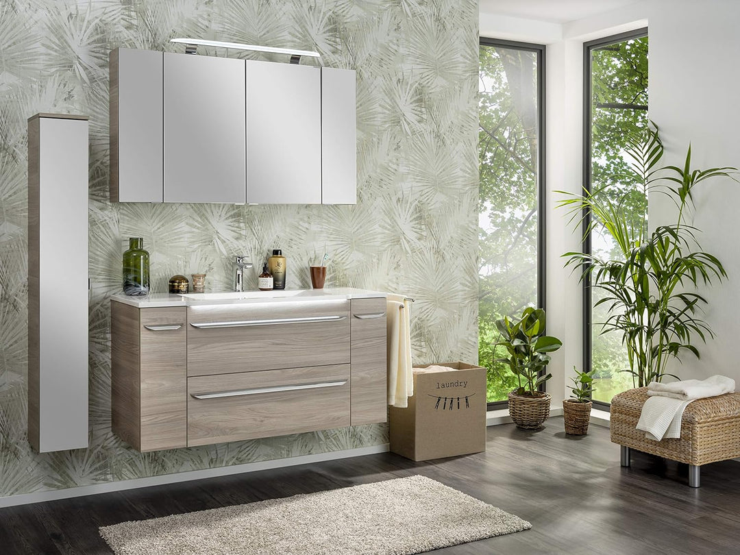 FACKELMANN Unterschrank Luxor mit Apothekerauszug/Badschrank mit Soft-Close/Masse (B x H x T): ca. 2
