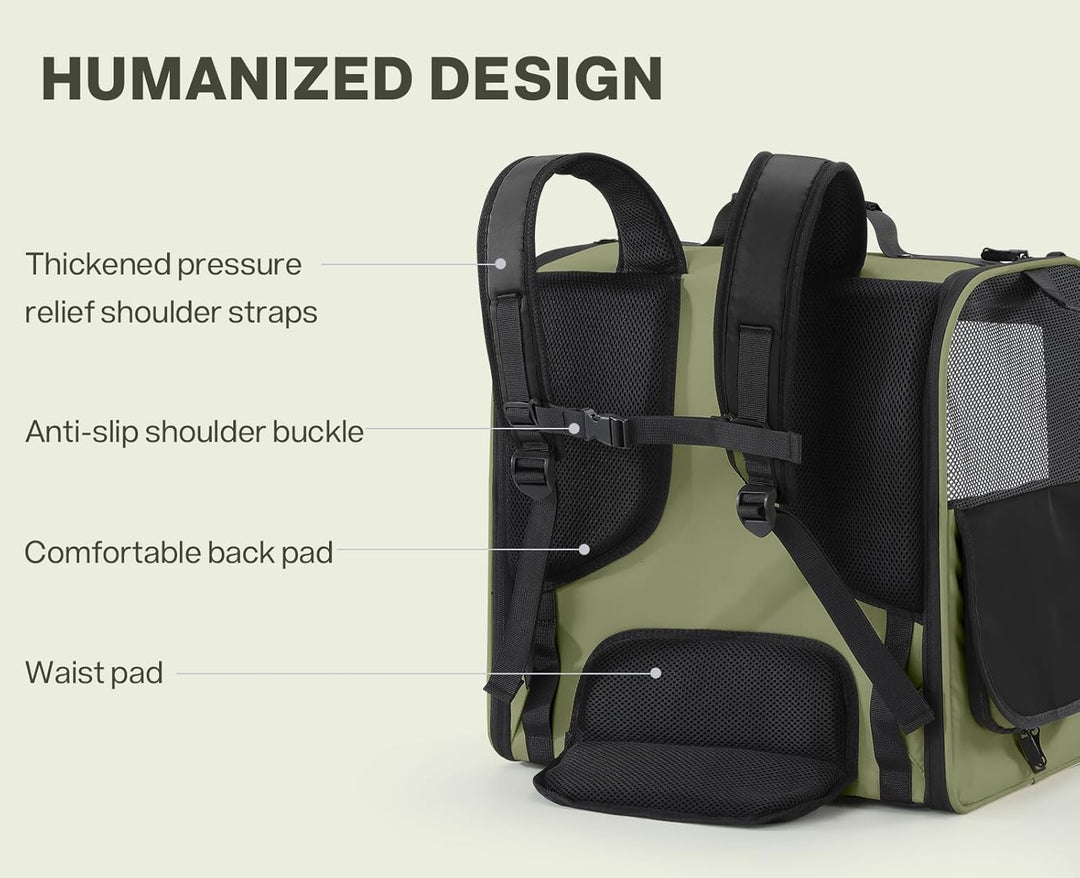 pecute Grosse Katzen Rucksack Tragetasche für Katzen & kleine Hunde, Belüfteter & robuster Haustier