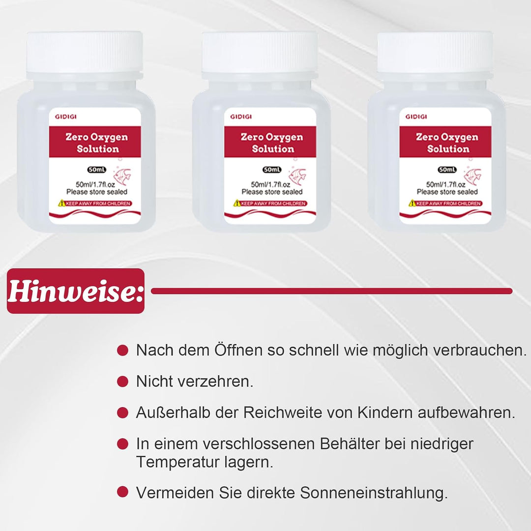 Null-Sauerstoff-Kalibrierlösung für Sauerstoffmessgeräte, 4 Flaschen à 50 ml Null-Sauerstoff-DO-Stan