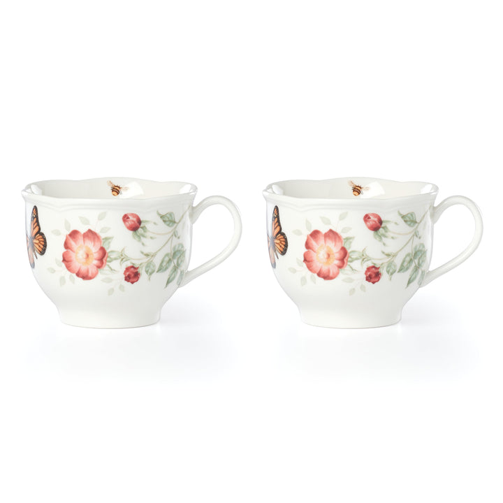 Lenox Butterfly Meadow Latte-Tassen-Set, 1,30, mehrfarbig, 2-teilig Latte-Tassen, 2er-Set, Latte-Tas