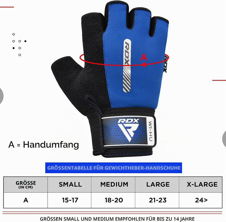 RDX Fitness Handschuhe Damen Herren, Anti-Rutsch Gewichtheben Workout Gym Gloves Krafttraining Train