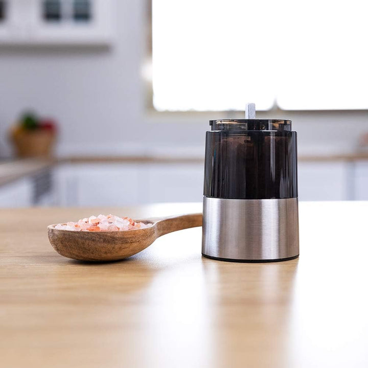 Cecotec elektrische Kaffemühle InstantMill Press Duo, Edelstahlkörper, Pressfunktion, Keramikmahlräd
