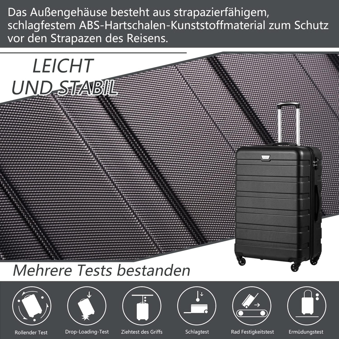 COOLIFE Koffer Premium Koffer Hartschalenkoffer Trolley Rollkoffer Reisekoffer Kofferset Handgepäck