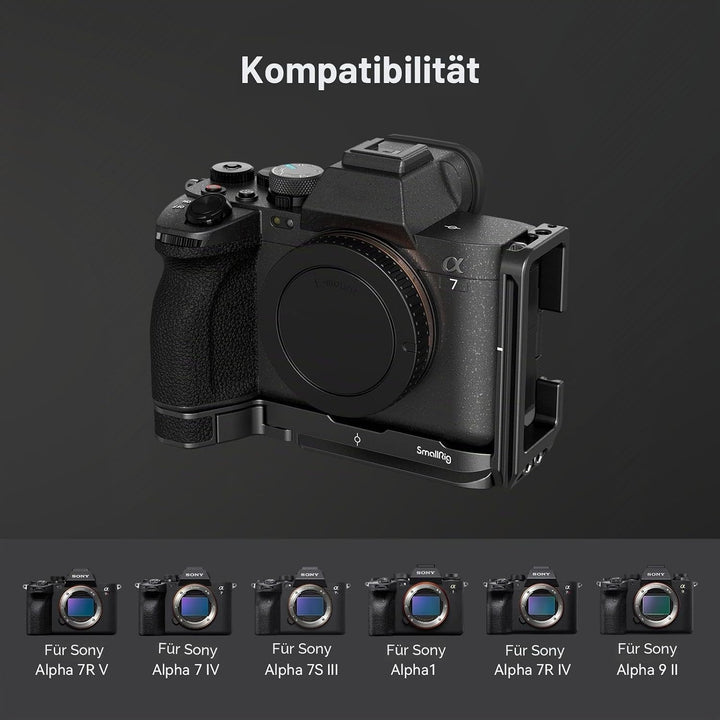 SMALLRIG A7 IV / A7S III / A1 L-Bracket für Arca-Typ, A7 IV L Winkel L-Bracket L-Schnellwechselplatt