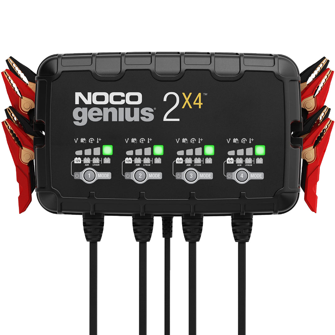 NOCO GENIUS2X4: 8A (2A/Bank) Ladegerät, 6V/12V Batterieladegerät, Erhaltungsladegerät und Desulfator