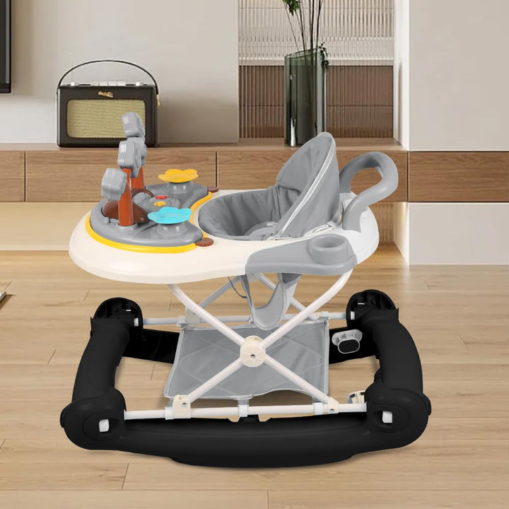 5-in-1 Lauflernhilfe für Babys, 5 Höhenverstellung und Klappbar, Gehfrei Babywalker ab 6 Monate, bis