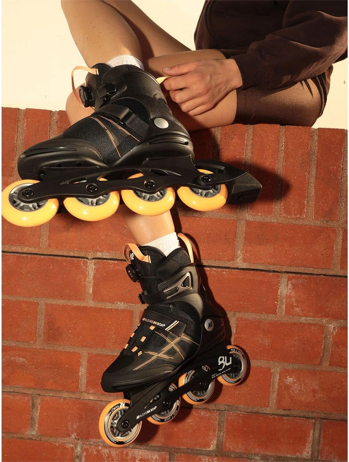 K2 Damen Alexis 80 Boa Inline Skates EU: 42 (UK: 8 / US: 10.5) black - peach, EU: 42 (UK: 8 / US: 10
