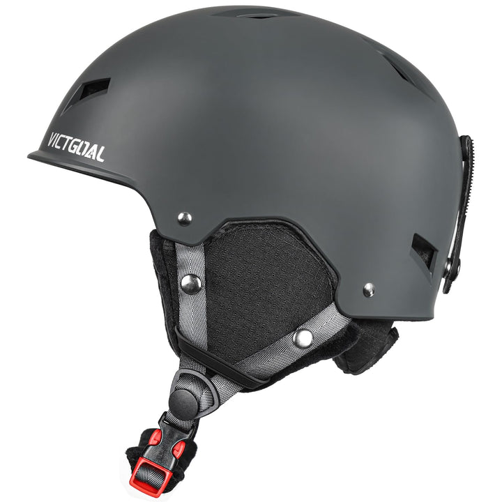 Victgoal Skihelm Herren Damen mit Warme Flusen-Ohrpolster, Gute Belüftung Sicherheits Snowboard Helm