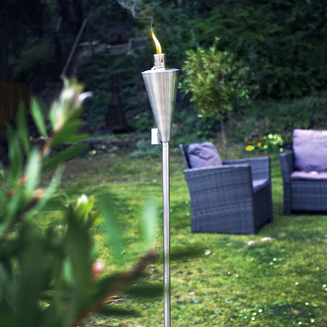 Harbour Housewares Gartenfackel - Paraffin-/Ölfackel - Dreieckiges Design - 1460 mm - 6 Stück