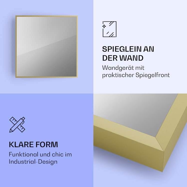 Klarstein Infrarotheizung, Infrarot Spiegelheizung Standgerät, Infrarotheizung mit Thermostat, Heizu