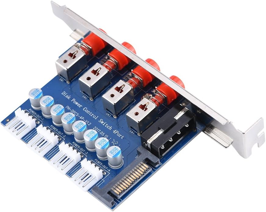 Richer-R HDD Power Control Switch, Festplattenlaufwerk SATA Drive Switcher Umschalter mit IDE 2xSATA