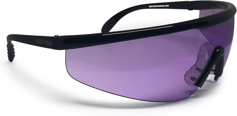 BERTONI Schiessbrille Sehstärke mit Optikadapter mit 4 Wechselgläser - AF899A Ballistische Schutzbri