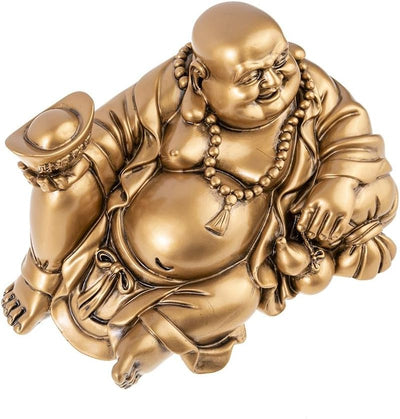 Grosser lachender Buddha Goldfarben, Goldfarben