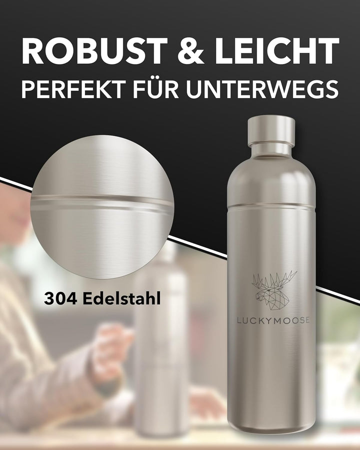Luckymoose® Flasche für Aarke Carbonator 3, Philips GoZero & Brita sodaOne Wassersprudler - Spülmasc