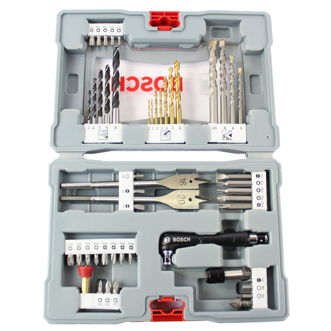 Bosch Professional 49tlg. Bits und Bohrer Premium X-Line Set (Betonbohrer, Fliesenbohrer, Universalh