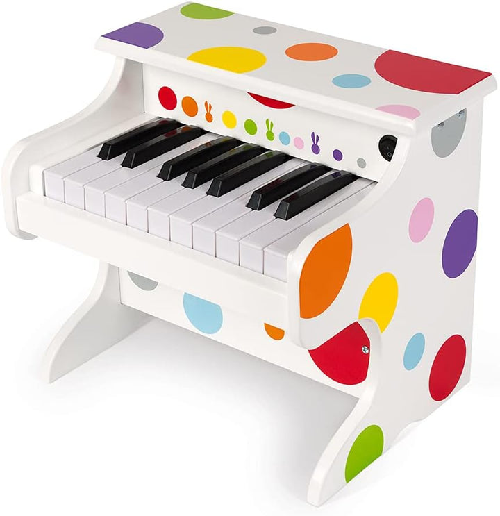 Janod - My First Confetti Elektronisches Holz-Klavier, Kinder-Musikinstrument, Spielzeugnachbildung
