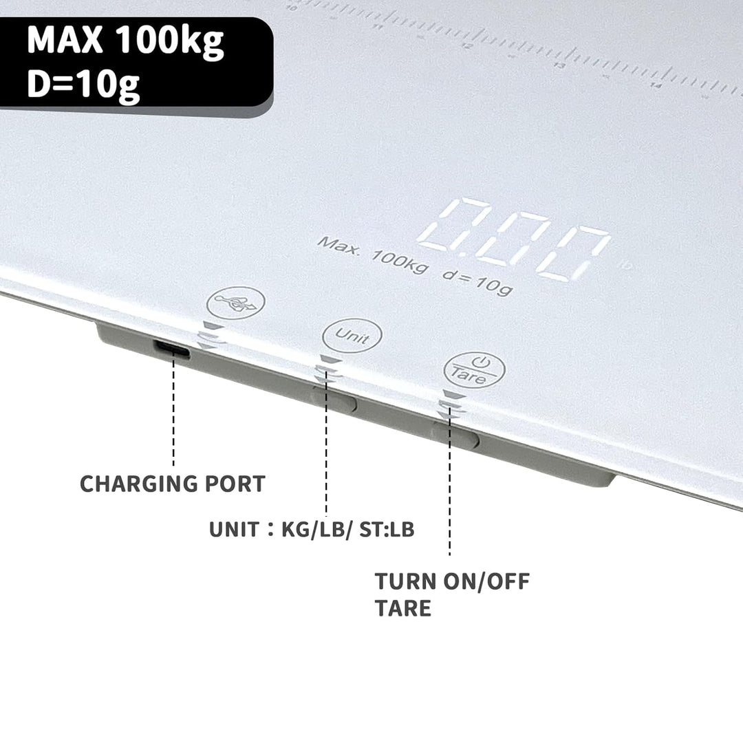 Digitale Haustierwaage für Hunde und Katzen, grosse Hundewaage, max. 220 Pfund, wiederaufladbare Ver