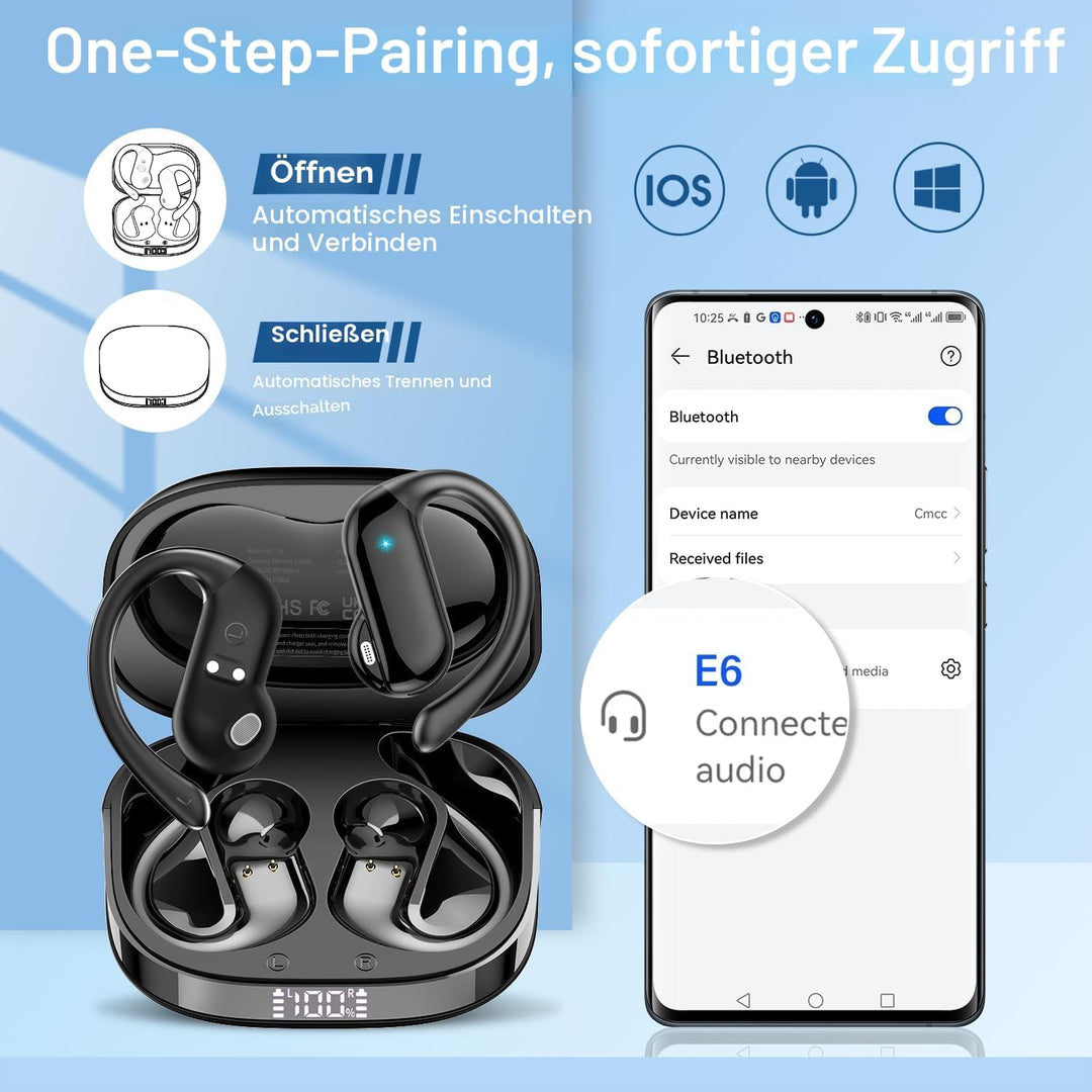 KI Übersetzer Kopfhörer, 3-in-1 Echtzeit Sprachübersetzer Kopfhörer mit ENC und App, 42Std Übersetzu