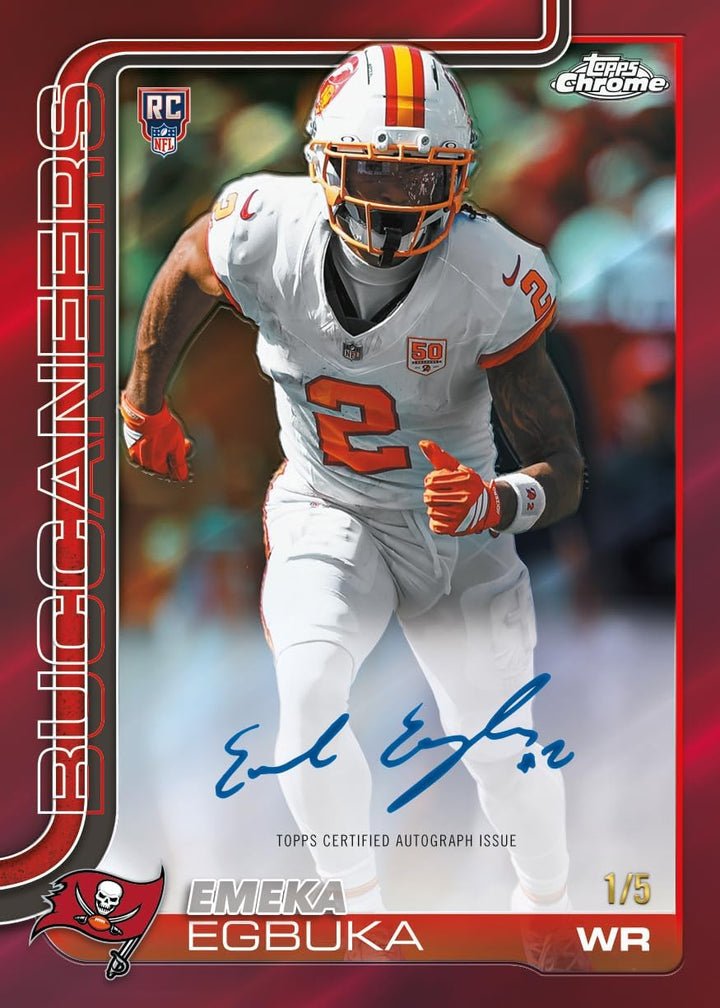 2025 Topps Chrome® Fussball - Vorteilsbox (enthält 4 Karten pro Packung, 7 Packungen pro Box)