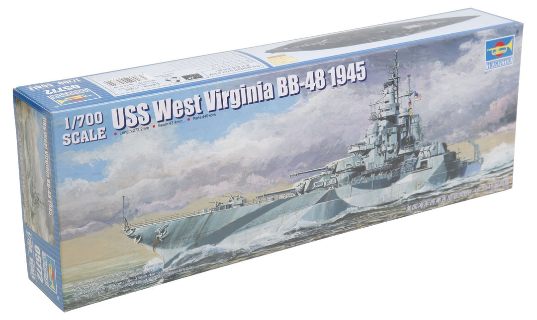 Trumpeter 05772 - Modellbausatz USS West Vigina BB-48 1945