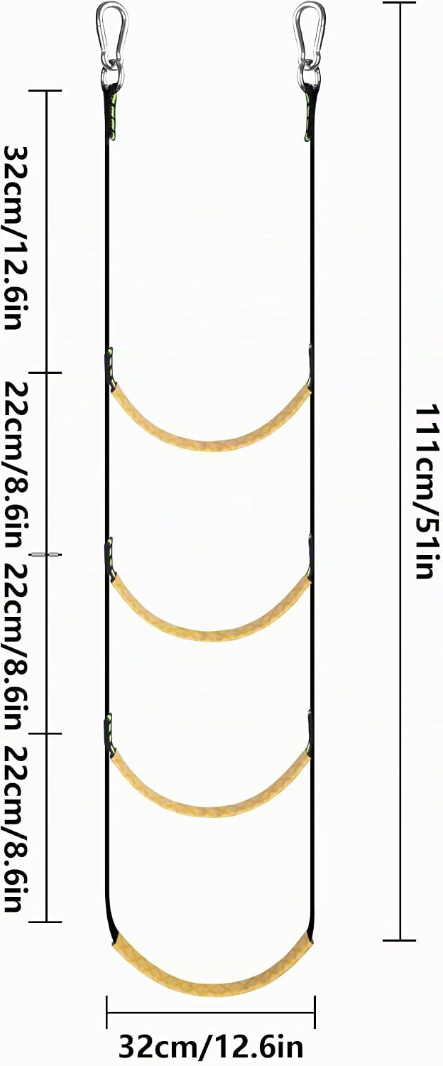 4 Stufen Bootsleiter Marine,Strickleiter Boots,Strickleiter Bootsleiter Klappbar Strickleiter für Bo