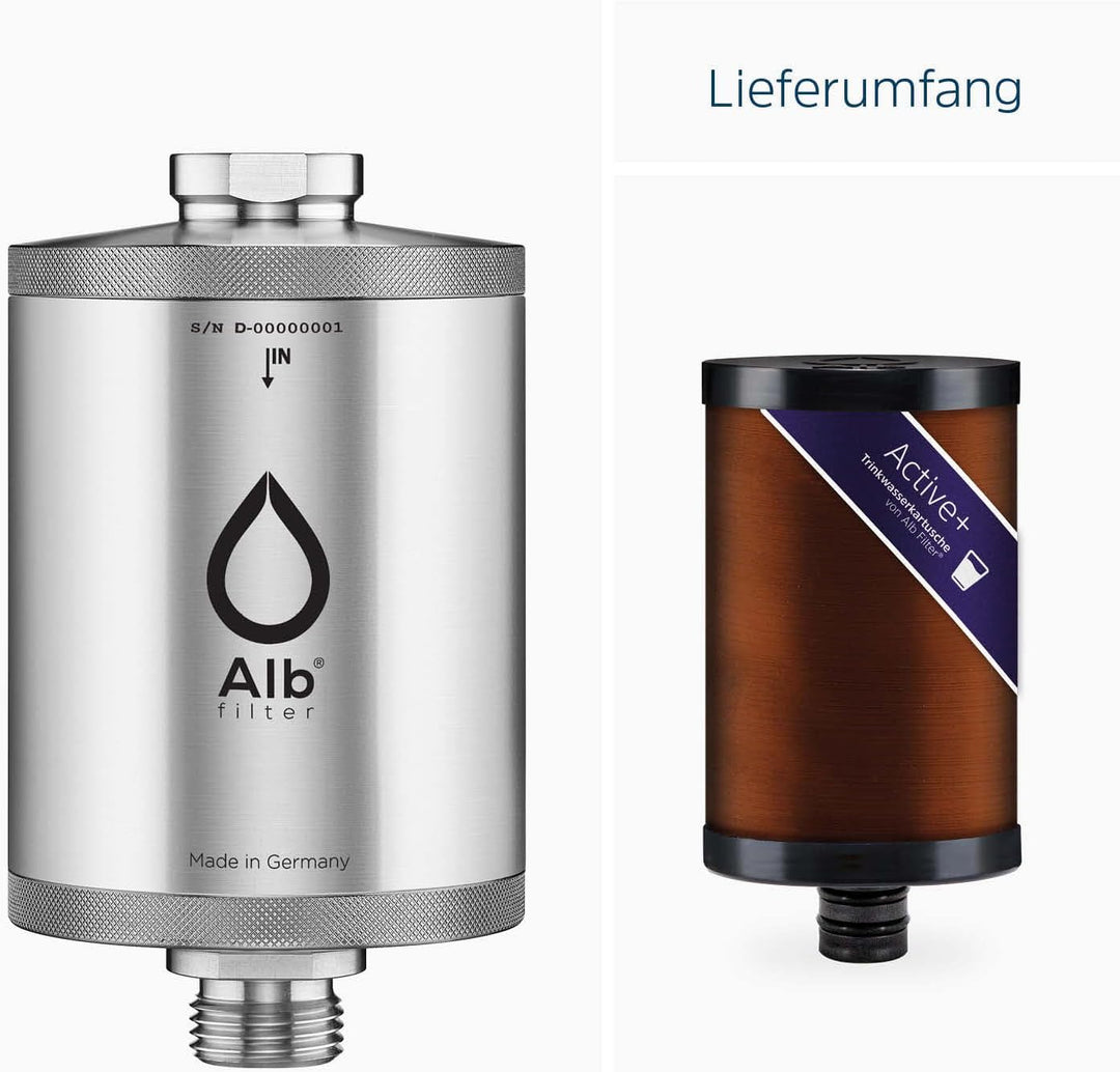 Alb Filter UNTERTISCH ACTIVE PLUS Wasserfilter Küche Edelstahl Natur | Gegen Schadstoffe, Kalk und B