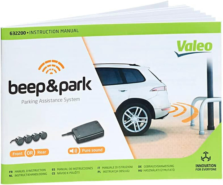 VALEO Beep & Park Einparkhilfe mit 4 Sensoren + Lautsprecher - Front- oder Heckmontage 632200,