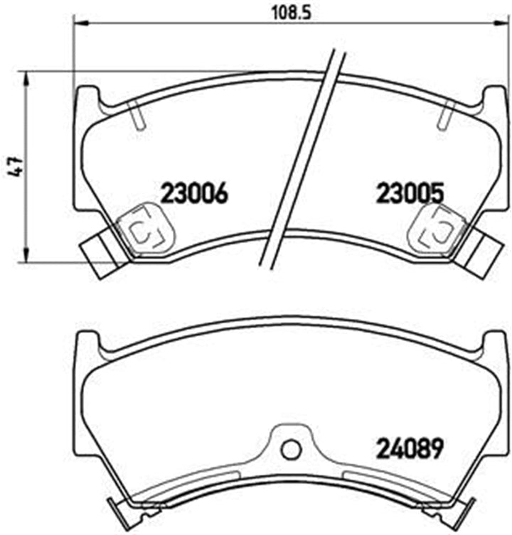Brembo P 56 026 Bremsbelagsatz, Scheibenbremse - (4-teilig)