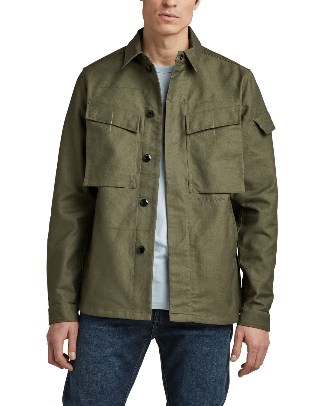 G Star RAW, Herren Mysterious Regular Hemd XL Grün (Shadow Olive D21982-d190-b230), XL Grün (Shadow