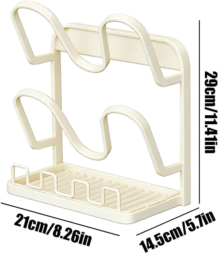 Küchen Topfdeckelhalter – Multifunktionales Küchen Topfdeckel Aufbewahrungsregal | Platzsparender Ru