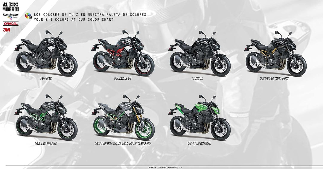Vinyl für Radlauf, kompatibel mit Kawasaki Z900 2025-2026 (GREEN KAWA), Green Kawa