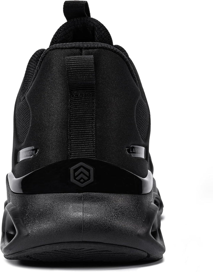 LARNMERN Arbeitsschuhe Herren Sicherheitsschuhe Mode Anti Smashing Stahlkappenschuhe Atmungsaktiv Dä