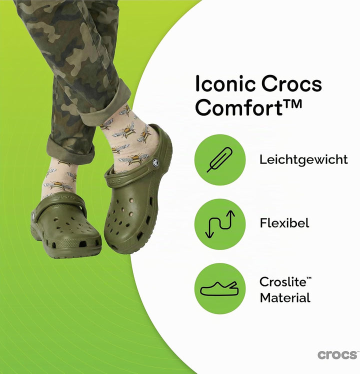 Crocs Classic 10001001, Hufen 41/42 EU Army Green, 41/42 EU Army Green