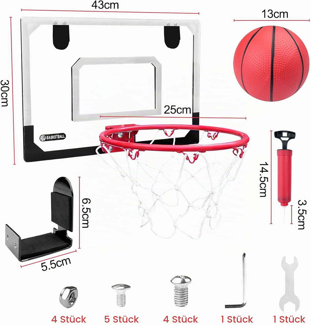 Newpop Basketballkorb Indoor Kinders, Basketball Korb Zimmer, Minis Basketballs Hoop Einhängen, Bask