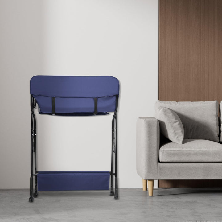 Baby Wickelkombi - klappbare Wickelkommode, mobiler Wickeltisch mit Wickelauflage, Sicherheitsgurt u