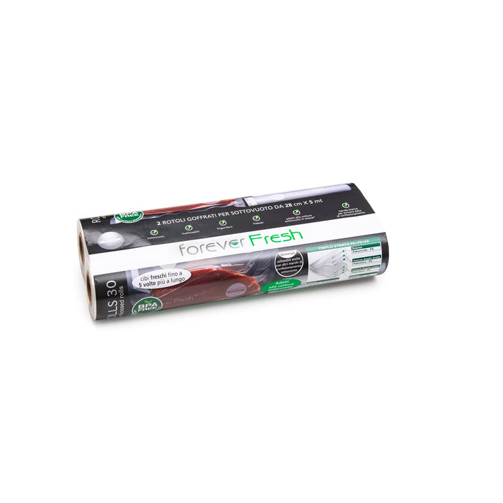 Macom, Rolls 30 Rollen mit Prägung, 28 cm x 5 m, für Vakuum-Aufbewahrung von Lebensmitteln und Koche