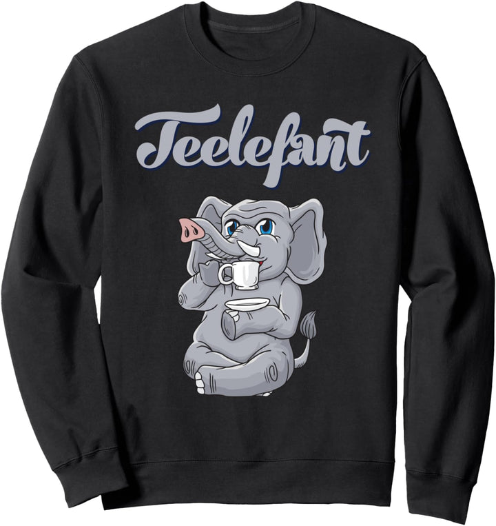 Lustiges Teelefant Elefant Tee Trinken Wortspiel Sweatshirt