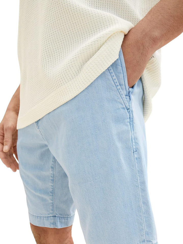 TOM TAILOR Herren Bermuda Shorts 28 10112 - Clean Light Stone Blue Denim, 28 10112 - Clean Light Sto