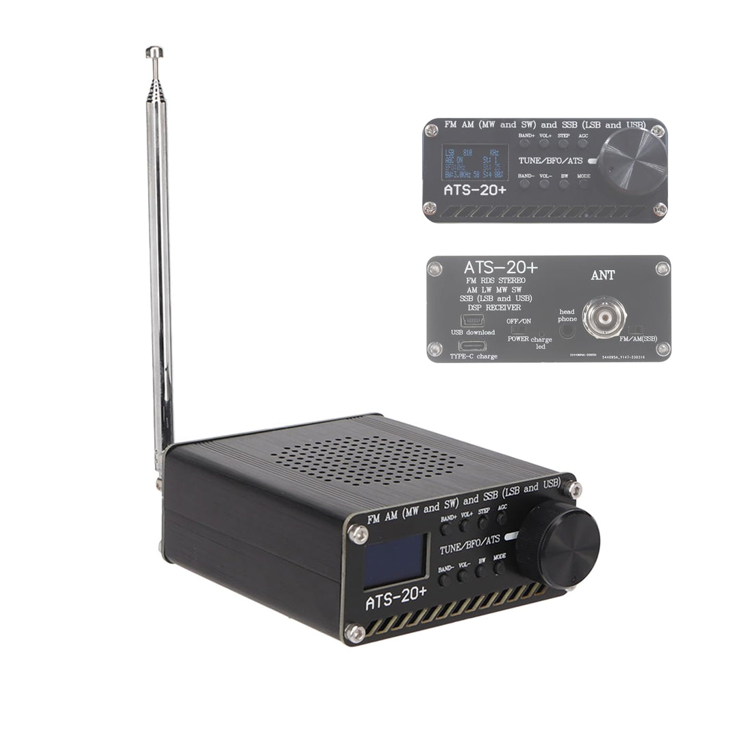 ATS 20 Plus Funkempfänger, Si4732 Tragbarer Kleiner Vollband-Funkempfänger FM AM MW SW und SSB LSB U